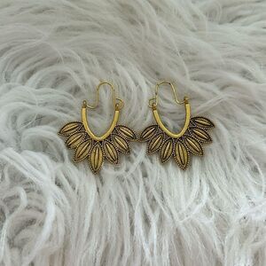 Gold hoop earrings